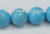 CTU881 15.5 inches 18mm round dyed turquoise beads wholesale