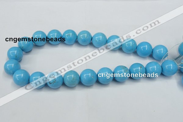 CTU881 15.5 inches 18mm round dyed turquoise beads wholesale