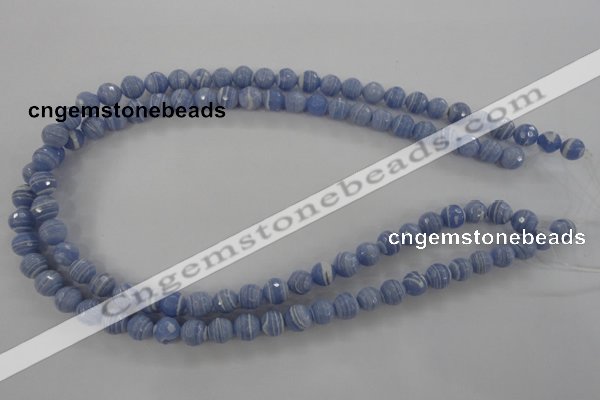 CTU920 15.5 inches 4mm faceted round synthetic turquoise beads