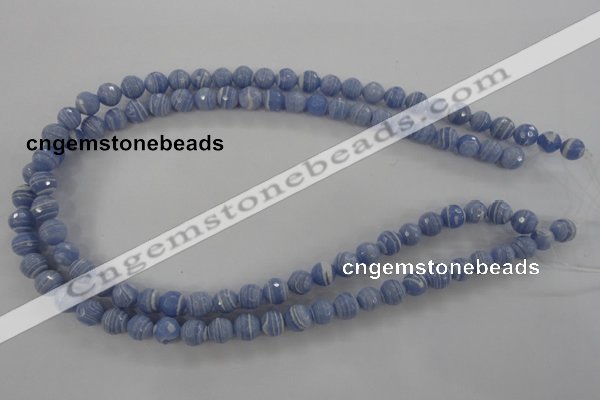 CTU922 15.5 inches 8mm faceted round synthetic turquoise beads