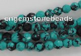 CTU931 15.5 inches 6mm faceted round synthetic turquoise beads