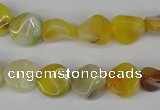 CTW06 15.5 inches 12mm twisted coin madagascar agate beads wholesale
