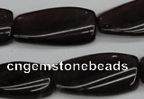 CTW114 15.5 inches 15*30mm twisted rectangle smoky quartz beads