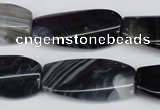 CTW115 15.5 inches 15*30mm twisted rectangle madagascar agate beads