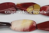 CTW116 15.5 inches 15*30mm twisted rectangle mookaite beads