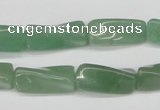 CTW129 15.5 inches 9*20mm twisted trihedron green aventurine beads