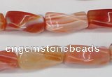 CTW143 15.5 inches 9*20mm twisted trihedron agate gemstone beads