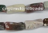 CTW144 15.5 inches 9*20mm twisted trihedron ocean agate beads