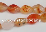 CTW155 15.5 inches 8*15mm twisted rice agate gemstone beads