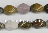 CTW159 15.5 inches 10*15mm twisted rice ocean agate gemstone beads