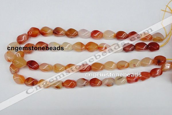 CTW160 15.5 inches 10*15mm twisted rice agate gemstone beads