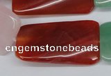 CTW169 15.5 inches 22*40mm twisted rectangle mixed gemstone beads