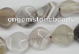 CTW25 15.5 inches 16mm twisted coin botswana agate beads wholesale