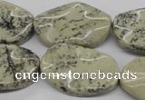 CTW306 15.5 inches 20*30mm wavy oval artistic jasper beads