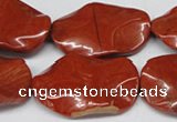 CTW308 15.5 inches 20*30mm wavy oval red jasper gemstone beads