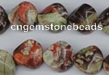 CTW31 15.5 inches 16mm twisted coin rainforest agate beads wholesale