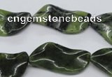 CTW318 15.5 inches 15*30mm wavy marquise Canadian jade beads