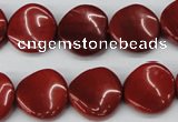 CTW32 15.5 inches 16mm twisted coin red jasper beads wholesale