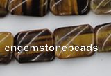 CTW380 15.5 inches 15*20mm twisted rectangle yellow tiger eye beads