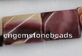 CTW393 15.5 inches 18*25mm twisted rectangle mookaite gemstone beads