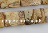 CTW396 15.5 inches 18*25mm twisted rectangle picture jasper beads