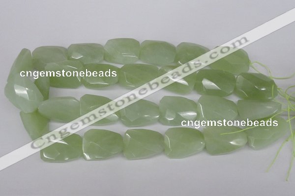 CTW417 15.5 inches 20*30mm faceted & twisted New jade gemstone beads