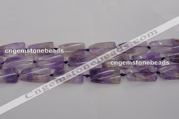 CTW456 20*38mm faceted & twisted rectangle ametrine beads