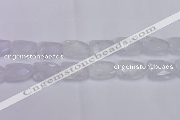 CTW500 15.5 inches 20*30mm faceted & twisted synthetic quartz beads