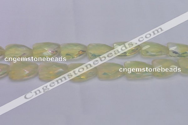 CTW502 15.5 inches 20*30mm faceted & twisted synthetic quartz beads