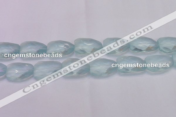 CTW503 15.5 inches 20*30mm faceted & twisted synthetic quartz beads