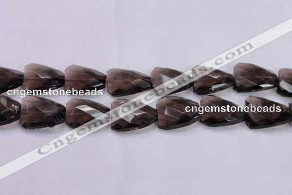 CTW505 15.5 inches 22*30mm faceted & twisted synthetic quartz beads