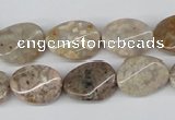 CTW58 15.5 inches 12*16mm twisted oval jasper gemstone beads