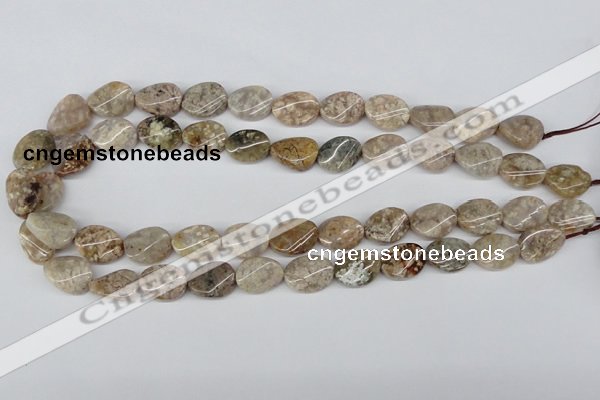 CTW58 15.5 inches 12*16mm twisted oval jasper gemstone beads