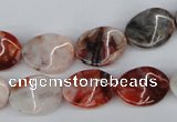 CTW60 15.5 inches 12*16mm twisted oval agate gemstone beads