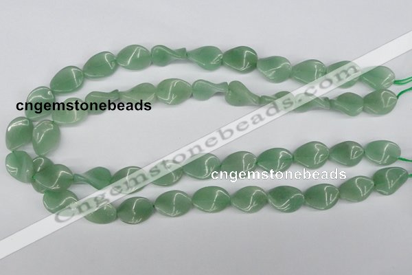 CTW61 15.5 inches 13*18mm twisted oval green aventurine beads