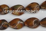 CTW62 15.5 inches 13*18mm twisted oval jasper gemstone beads