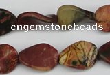 CTW71 15.5 inches 15*20mm twisted oval picasso jasper beads