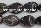 CTW74 15.5 inches 15*20mm twisted oval moss agate gemstone beads