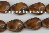 CTW75 15.5 inches 15*20mm twisted oval jasper gemstone beads