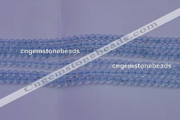 CTZ01 15.5 inches 4mm round natural topaz gemstone beads