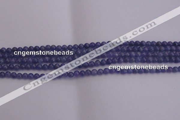 CTZ500 15.5 inches 4mm round natural tanzanite gemstone beads