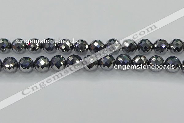 CTZ615 15.5 inches 14mm faceted round terahertz beads wholesale