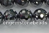 CTZ623 15.5 inches 10mm faceted round terahertz beads wholesale