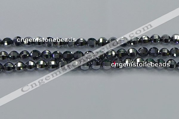 CTZ642 15.5 inches 8mm faceted round terahertz beads wholesale