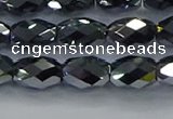 CTZ648 15.5 inches 7*11mm faceted rice terahertz beads wholesale