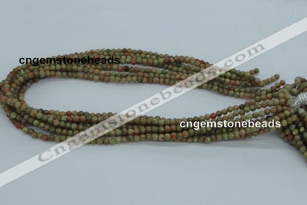 CUG01 15.5 inches 4mm round unakite gemstone beads wholesale