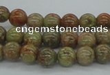 CUG02 15.5 inches 8mm round unakite gemstone beads wholesale