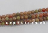 CUG100 15.5 inches 4mm round Chinese unakite beads wholesale