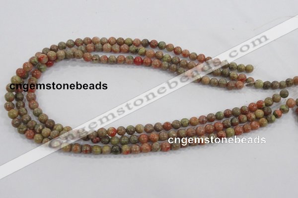 CUG101 15.5 inches 6mm round Chinese unakite beads wholesale