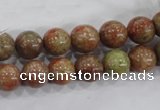 CUG103 15.5 inches 10mm round Chinese unakite beads wholesale